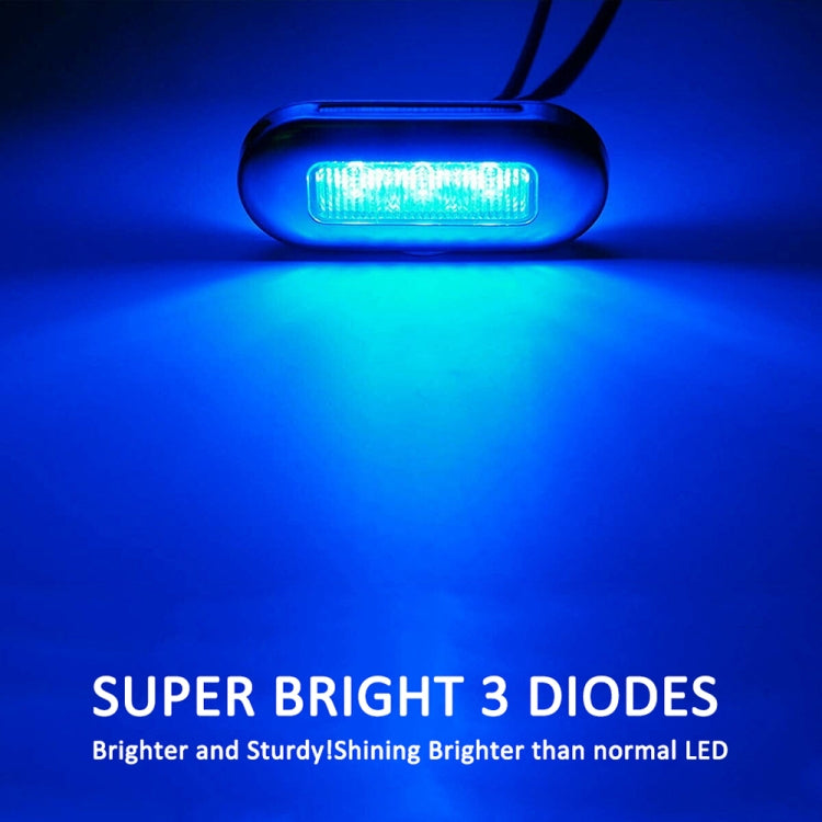 MK-056 Ship / Yacht 3 inch 12V LED Waterproof Stainless Steel Underwater Light (Blue Light) - Marine Accessories & Parts by PMC TechLife | Online Shopping South Africa | PMC TechLife