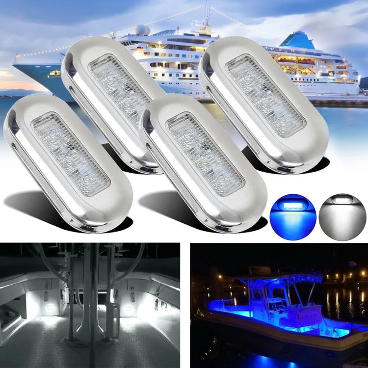 MK-056 Ship / Yacht 3 inch 12V LED Waterproof Stainless Steel Underwater Light (Blue Light) - Marine Accessories & Parts by PMC TechLife | Online Shopping South Africa | PMC TechLife