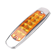 4 PCS MK-338 DC12-24V Truck 12LEDs Side Clearance Maker Light (Yellow Light)