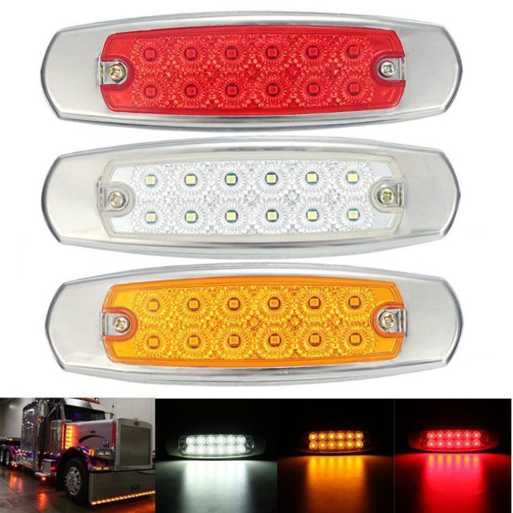 4 PCS MK-338 DC12-24V Truck 12LEDs Side Clearance Maker Light (Yellow Light)