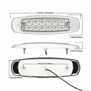 4 PCS MK-338 DC12-24V Truck 12LEDs Side Clearance Maker Light (Red Light)