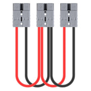 50A 600V Battery Charger Battery Quick Disconnect Plug Trailer Winch Connector with 1FT Cable (1 Round 2)