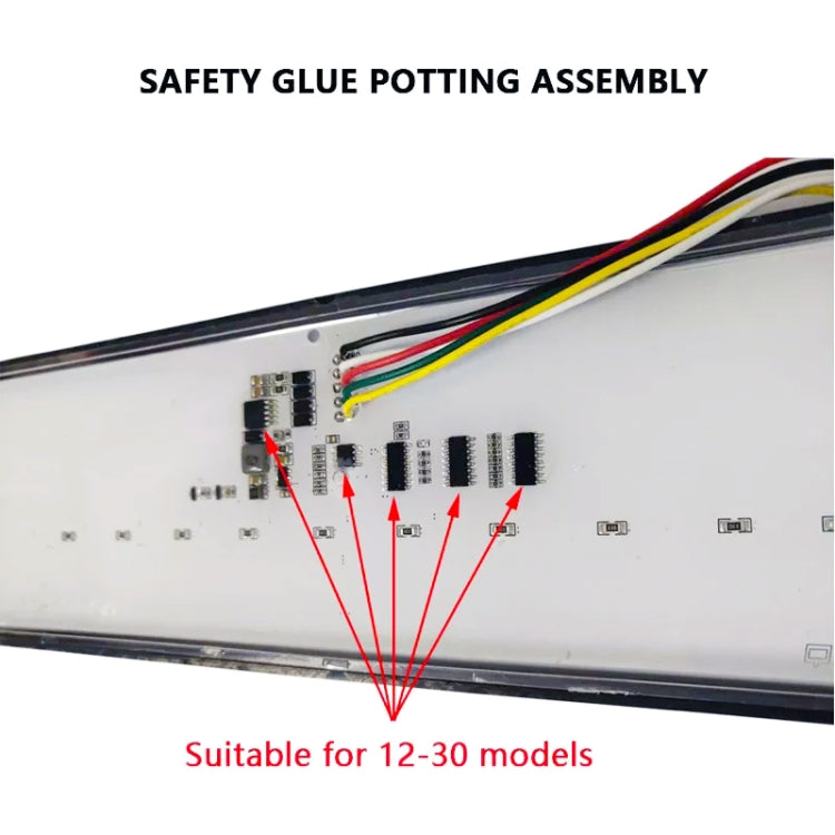 2 PCS Heavy-duty Truck Trailer 147LED Light Guide Three-color Brake Light (Transparent) - Brake Lights by PMC TechLife | Online Shopping South Africa | PMC TechLife | Buy Now Pay Later Mobicred
