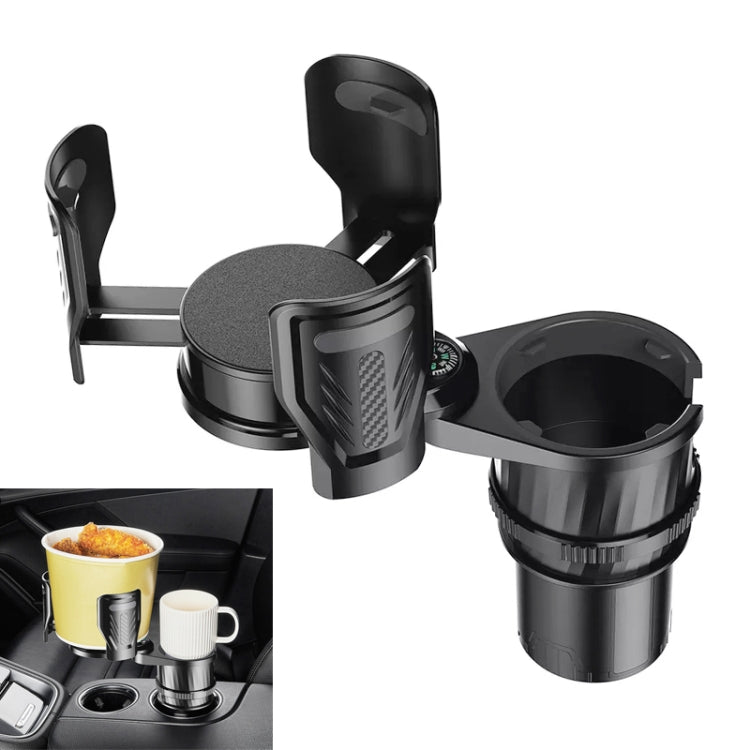 SB-3088 Car Multifunctional Retractable Rotating Water Cup Holder with Compass - Car Drink Holders by PMC TechLife | Online Shopping South Africa | PMC TechLife | Buy Now Pay Later Mobicred