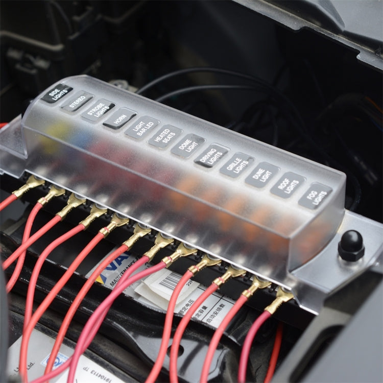 CS-978A2 FB1902 1 In 12 Out Independent Positive Negative Fuse Box without Fuse Piece for Auto Car Truck Boat - Fuse by PMC TechLife | Online Shopping South Africa | PMC TechLife | Buy Now Pay Later Mobicred