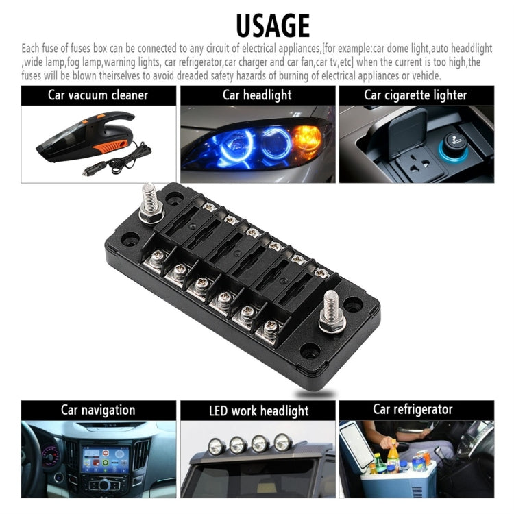 CS-979A1 FB1903 1 In 1 Out 6 Ways No Distinction Positive Negative Fuse Box without Fuse for Auto Car Truck Boat - free shipping - PMC TechLife - Order now!