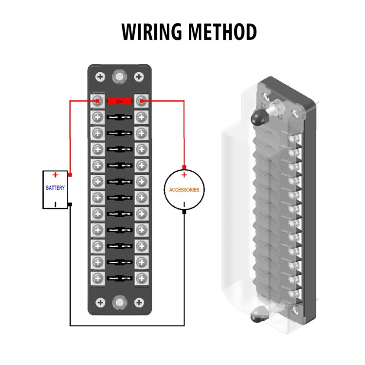 CS-979A2 FB1904 1 In 1 Out 12 Ways No Distinction Positive Negative Fuse Box without Fuse for Auto Car Truck Boat - Fuse by PMC TechLife | Online Shopping South Africa | PMC TechLife | Buy Now Pay Later Mobicred