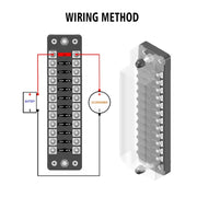 CS-979A2 FB1904 1 In 1 Out 12 Ways No Distinction Positive Negative Fuse Box without Fuse for Auto Car Truck Boat