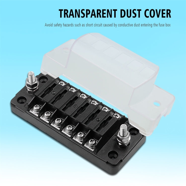 ZH-978A1 FB1901 1 In 6 Out 6 Ways Independent Positive Negative Fuse Box with 12 Fuses for Auto Car Truck Boat - Fuse by PMC TechLife | Online Shopping South Africa | PMC TechLife | Buy Now Pay Later Mobicred