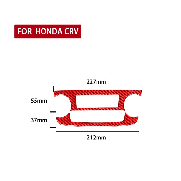 2 PCS Set for Honda CRV 2007-2011 Carbon Fiber Car Central Control CD Volume Switch Frame Decorative Sticker,Left and Right Drive Universal (Red) - Car Interior Mouldings by PMC TechLife | Online Shopping South Africa | PMC TechLife | Buy Now Pay Later Mobicred