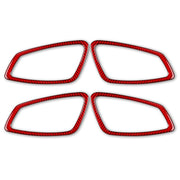4 PCS Set for BMW 3 Series E90 Carbon Fiber Car Door Handle Decorative Sticker,Left and Right Drive(Red)