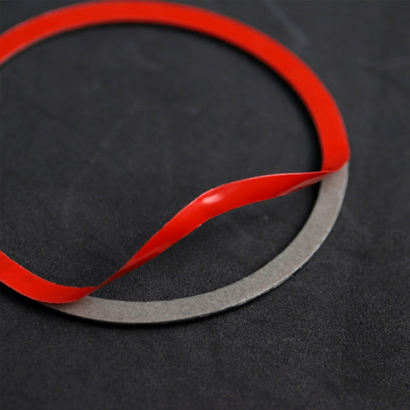 2 PCS Set for BMW 3 Series E90 Carbon Fiber Car Horn Circle Decorative Sticker (Red)