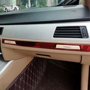 For BMW 3 Series E90 CarBon Fiber Car Water Cup Strip Decorative Sticker,Left Drive(Red)