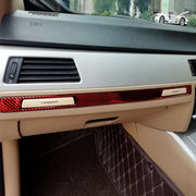 For BMW 3 Series E90 CarBon Fiber Car Water Cup Strip Decorative Sticker,Right Drive (Red)