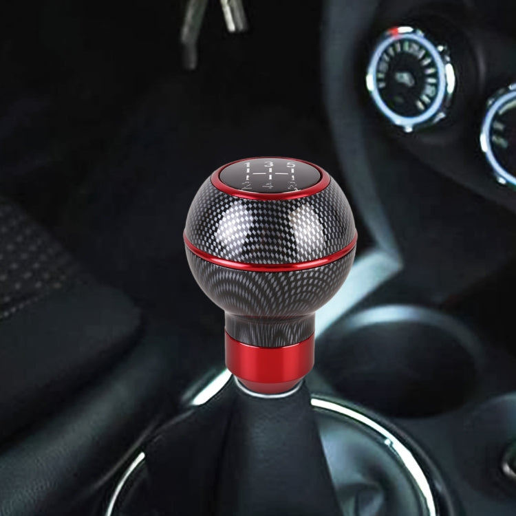 Universal Car Carbon Fiber Texture Metal Gear Shift Knob (Red) - Shift Knob by PMC TechLife | Online Shopping South Africa | PMC TechLife | Buy Now Pay Later Mobicred