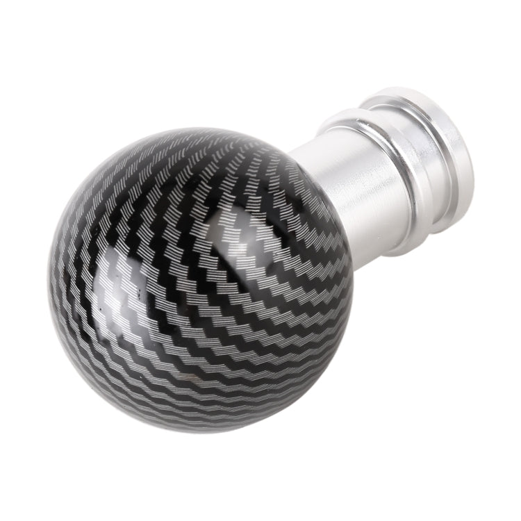 Universal Car Carbon Fiber Texture Metal Gear Shift Knob (Silver Black) - Shift Knob by PMC TechLife | Online Shopping South Africa | PMC TechLife | Buy Now Pay Later Mobicred