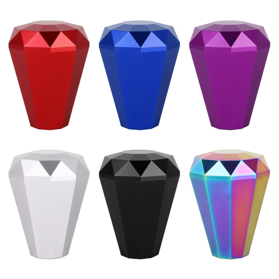 Universal Car Diamond Shape Metal Gear Shift Knob (Red)