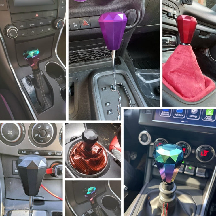 Universal Car Diamond Shape Metal Gear Shift Knob (Blue)