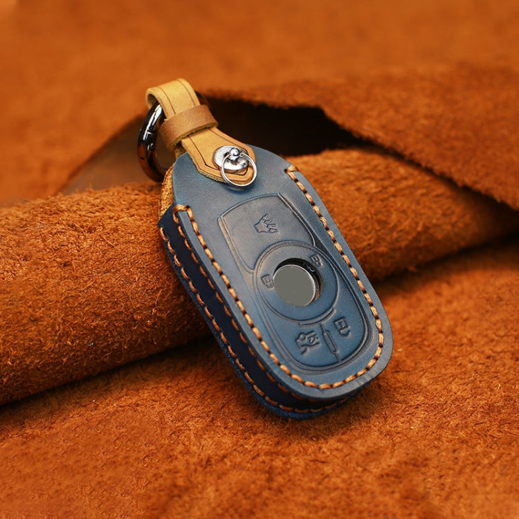 For Buick Car Cowhide Leather Key Protective Cover Key Case, Five Keys Version (Blue) - Car Key Cases by PMC TechLife | Online Shopping South Africa | PMC TechLife | Buy Now Pay Later Mobicred