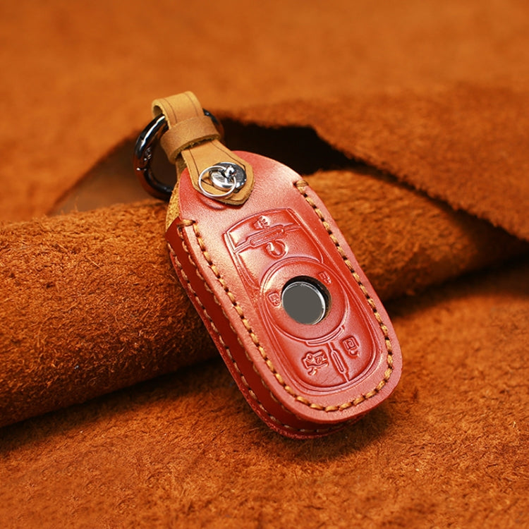 For Buick Car Cowhide Leather Key Protective Cover Key Case, Six Keys Version (Red) - Car Key Cases by PMC TechLife | Online Shopping South Africa | PMC TechLife | Buy Now Pay Later Mobicred