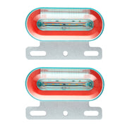 2 PCS 24V 12LED Car Oval Side Lamp (Red Light)