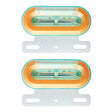 2 PCS 24V 12LED Car Oval Side Lamp (Yellow Light) - Warning Lights by PMC TechLife | Online Shopping South Africa | PMC TechLife | Buy Now Pay Later Mobicred
