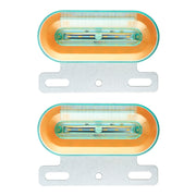 2 PCS 24V 12LED Car Oval Side Lamp (Yellow Light)