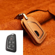 For Cadillac New Style Car Cowhide Leather Key Protective Cover Key Case (Brown) - Car Key Cases by PMC TechLife | Online Shopping South Africa | PMC TechLife | Buy Now Pay Later Mobicred