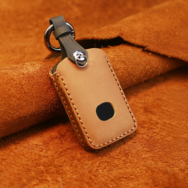 For Mazda New Style Car Cowhide Leather Key Protective Cover Key Case (Brown) - Car Key Cases by PMC TechLife | Online Shopping South Africa | PMC TechLife | Buy Now Pay Later Mobicred