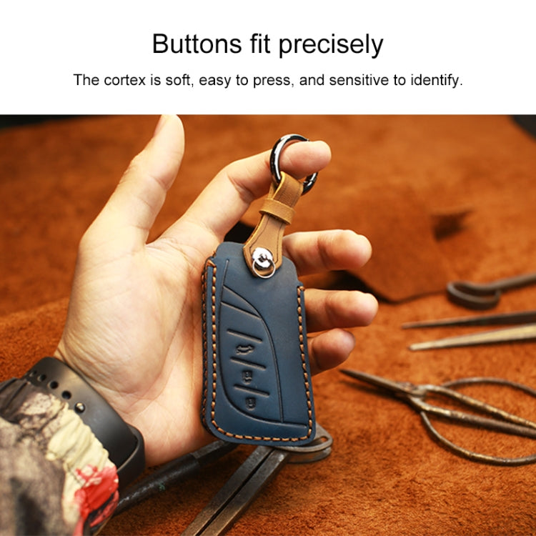 For Lexus New Style Car Cowhide Leather Key Protective Cover Key Case (Blue) - Car Key Cases by PMC TechLife | Online Shopping South Africa | PMC TechLife | Buy Now Pay Later Mobicred