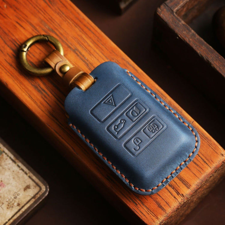 For Land Rover Car Cowhide Leather Key Protective Cover Key Case (Red) - Car Key Cases by PMC Jewellery | Online Shopping South Africa | PMC Jewellery | Buy Now Pay Later Mobicred