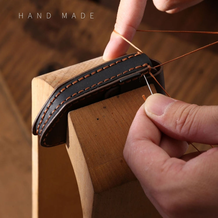 For Land Rover Car Cowhide Leather Key Protective Cover Key Case (Brown) - Car Key Cases by PMC TechLife | Online Shopping South Africa | PMC TechLife | Buy Now Pay Later Mobicred