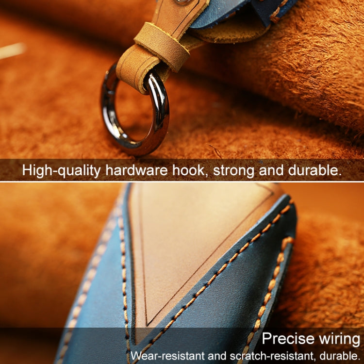 For Chevrolet Car Cowhide Leather Key Protective Cover Key Case, Four Keys Version (Brown) - Car Key Cases by PMC Jewellery | Online Shopping South Africa | PMC Jewellery | Buy Now Pay Later Mobicred