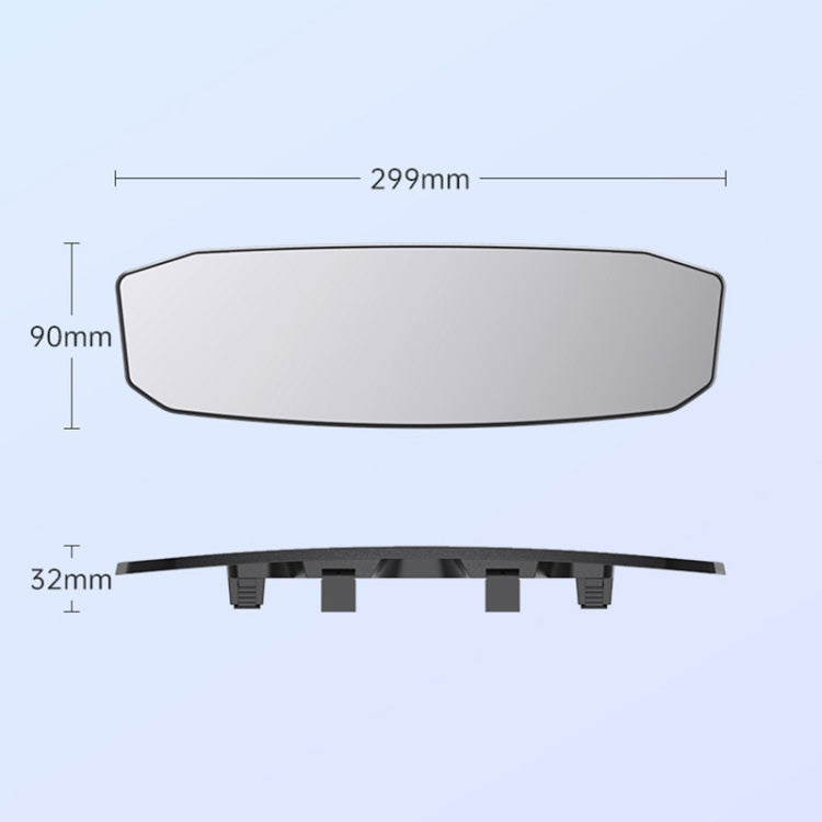 SHUNWEI SD-2415 Car Anti-glare Rear-view Mirror, Size: 299 x 90mm - Interior Mirrors by SHUNWEI | Online Shopping South Africa | PMC TechLife | Buy Now Pay Later Mobicred
