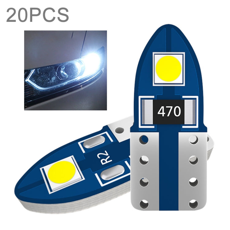 20pcs T10 3030-2SMD Car White Light LED Clearance Light Lamp - Clearance Lights by PMC TechLife | Online Shopping South Africa | PMC TechLife | Buy Now Pay Later Mobicred