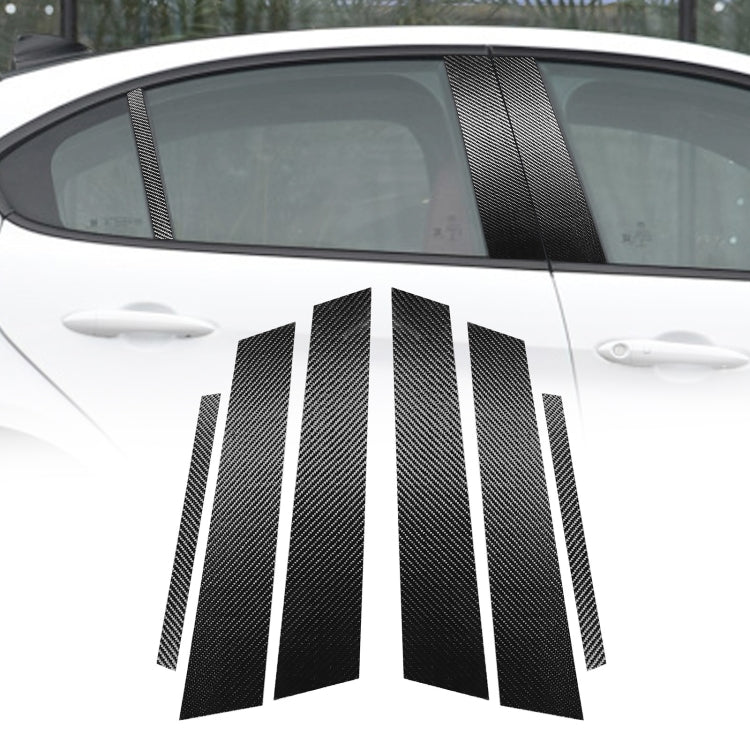 For Alfa Romeo Giulia Carbon Fiber Car B / C / Middle Pillar Door Window Decorative Sticker,Left and Right Drive Universal - Decorative Strip by PMC TechLife | Online Shopping South Africa | PMC TechLife | Buy Now Pay Later Mobicred