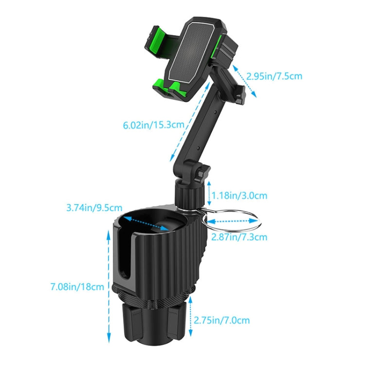 Car Beverage Rack Water Cup Mobile Phone Holder, Green - Car Holders by PMC TechLife | Online Shopping South Africa | PMC TechLife | Buy Now Pay Later Mobicred