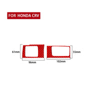 2 PCS Set for Honda CRV 2007-2011 Carbon Fiber Car Central Control Card Box Panel Decorative Sticker, Right Drive (Red)