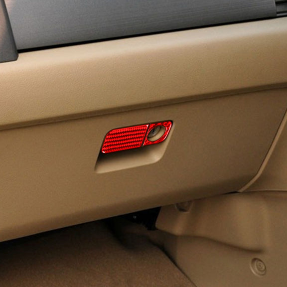 2 PCS Set for Honda CRV 2007-2011 Carbon Fiber Car Glove Box Opening Frame Decorative Sticker, Right Drive (Red)