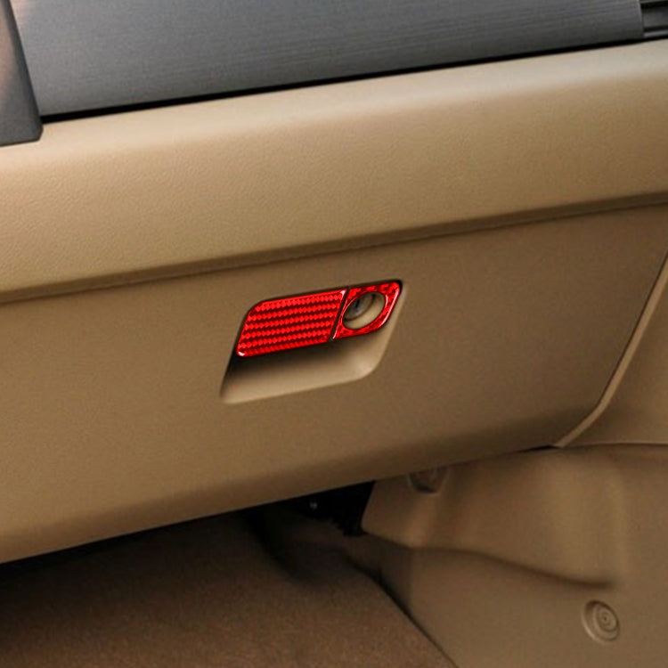 2 PCS Set for Honda CRV 2007-2011 Carbon Fiber Car Glove Box Opening Frame Decorative Sticker, Right Drive (Red)
