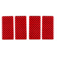 4 PCS Set for Honda CRV 2007-2011 Carbon Fiber Car Inner Armrest Gasket Decorative Sticker,Left and Right Drive Universal (Red) - Car Interior Mouldings by PMC Jewellery | Online Shopping South Africa | PMC Jewellery | Buy Now Pay Later Mobicred