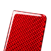 4 PCS Set for Honda CRV 2007-2011 Carbon Fiber Car Inner Armrest Gasket Decorative Sticker,Left and Right Drive Universal (Red)
