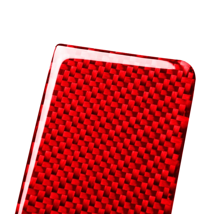 4 PCS Set for Honda CRV 2007-2011 Carbon Fiber Car Inner Armrest Gasket Decorative Sticker,Left and Right Drive Universal (Red)