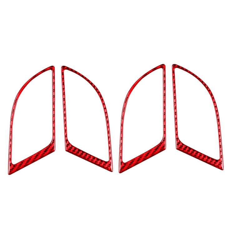 4 PCS Set for Honda CRV 2007-2011 Carbon Fiber Car Inner Handle Frame Decorative Sticker,Left and Right Drive Universal (Red) - free shipping - PMC TechLife - Order now!