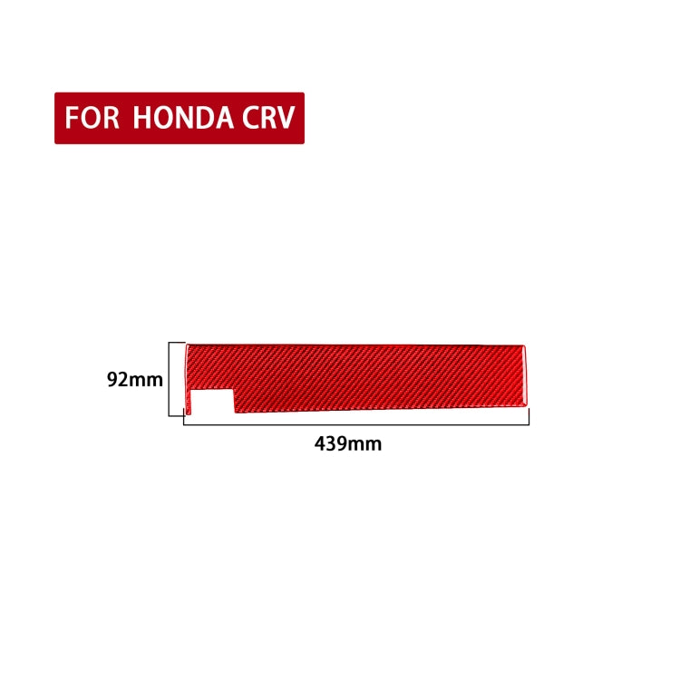 For Honda CRV 2007-2011 Carbon Fiber Car Co-pilot Glove Box Panel Decorative Sticker,Left Drive (Red) - Car Interior Mouldings by PMC TechLife | Online Shopping South Africa | PMC TechLife | Buy Now Pay Later Mobicred