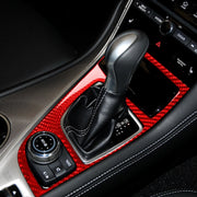 Car Carbon Fiber Gear Panel Decorative Sticker for Infiniti Q50 2014-2020, Right Drive (Red)