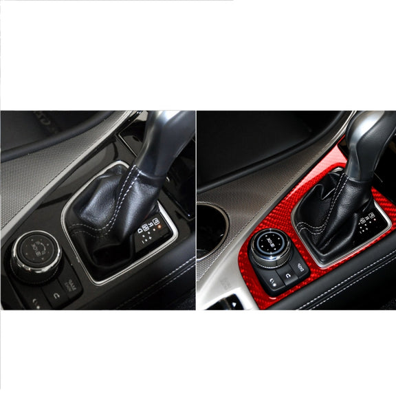 Car Carbon Fiber Gear Panel Decorative Sticker for Infiniti Q50 2014-2020, Right Drive (Red)