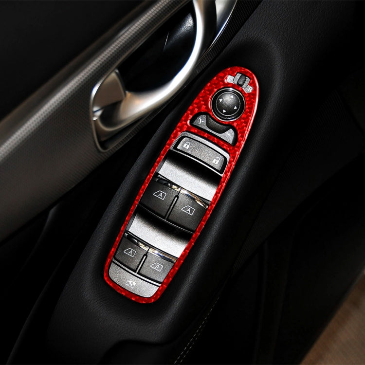Car Carbon Fiber A Style Window Glass Lift Panel Decorative Sticker for Infiniti Q50 2014-2020, Left Drive (Red) - Steering Wheel Accessories by PMC TechLife | Online Shopping South Africa | PMC TechLife | Buy Now Pay Later Mobicred