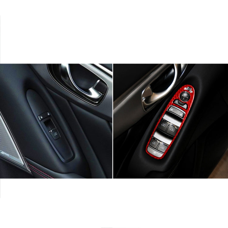 Car Carbon Fiber A Style Window Glass Lift Panel Decorative Sticker for Infiniti Q50 2014-2020, Left Drive (Red) - Steering Wheel Accessories by PMC TechLife | Online Shopping South Africa | PMC TechLife | Buy Now Pay Later Mobicred