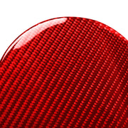 Car Carbon Fiber Fuel Tank Cap Decorative Sticker for Nissan 370Z / Z34 2009-, Left and Right Drive Universal (Red)